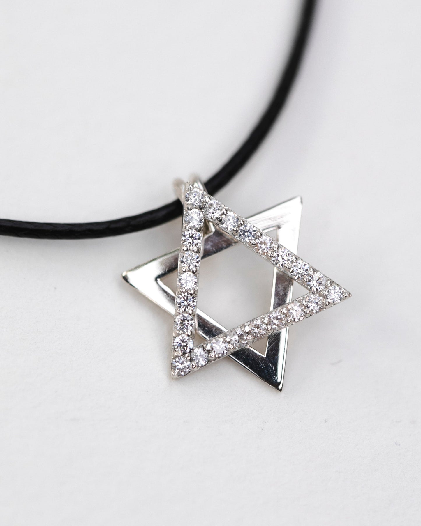 Sterling Silver & Zircon Magen David