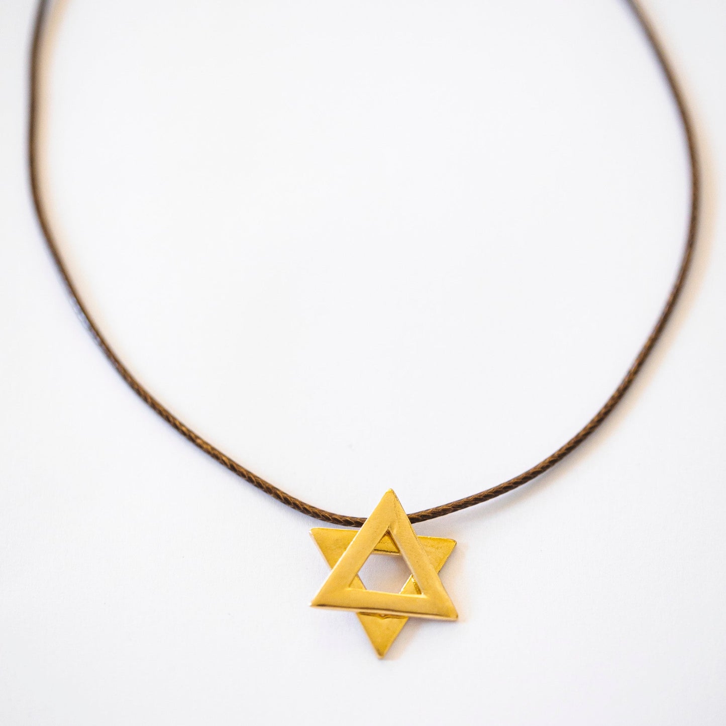 Large Gold Magen David Necklace