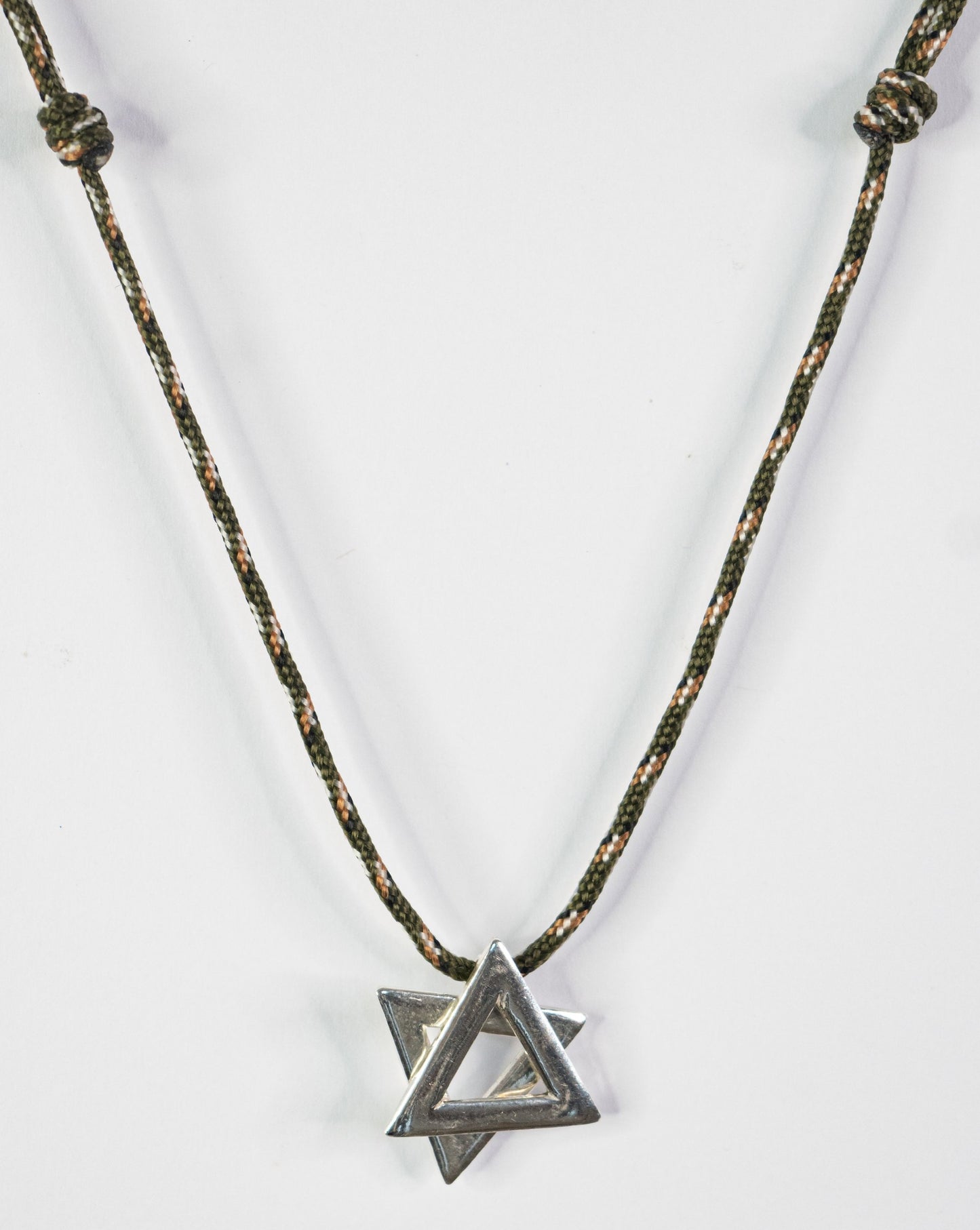 Large Silver Magen David Necklace