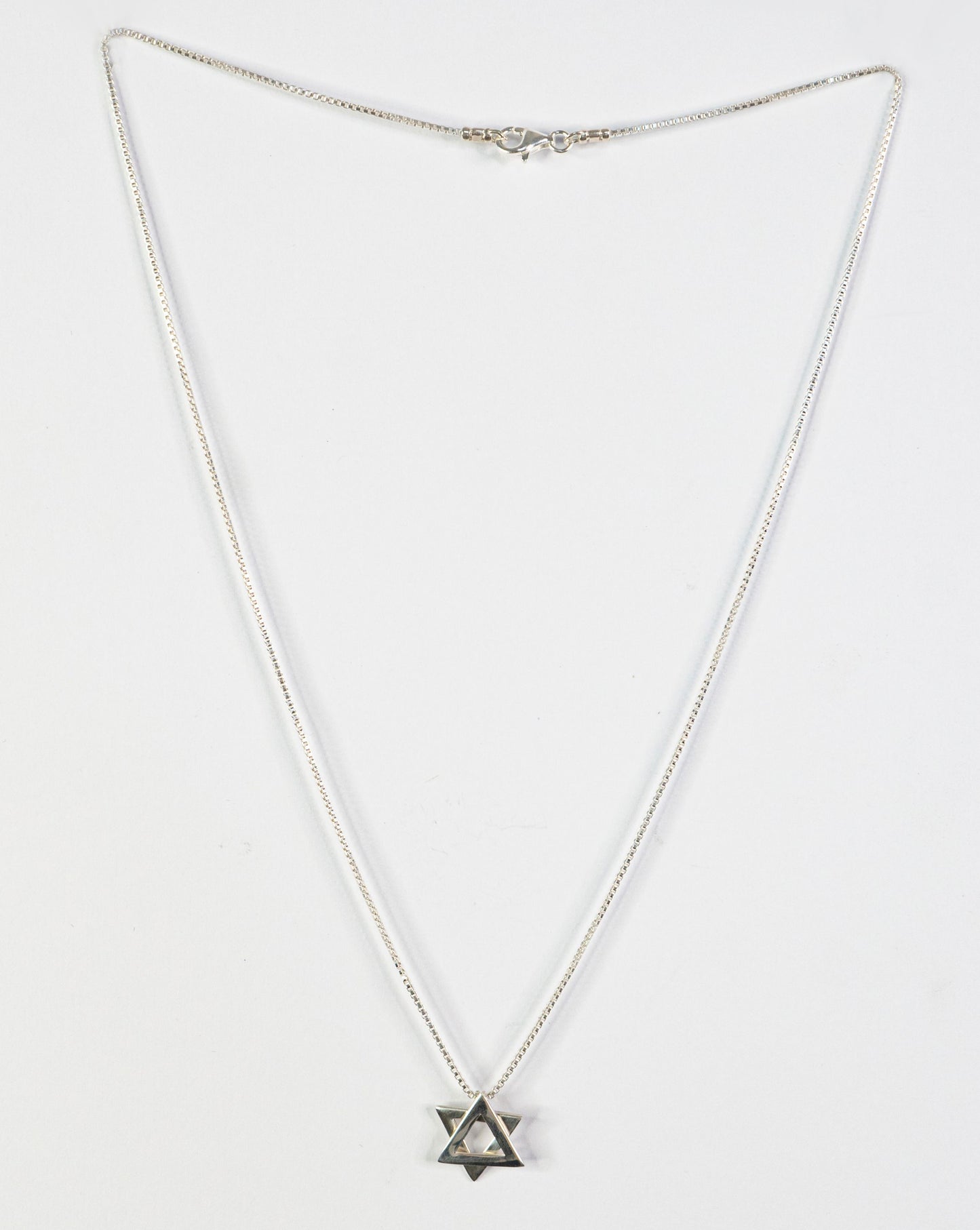 Large Silver Magen David Necklace