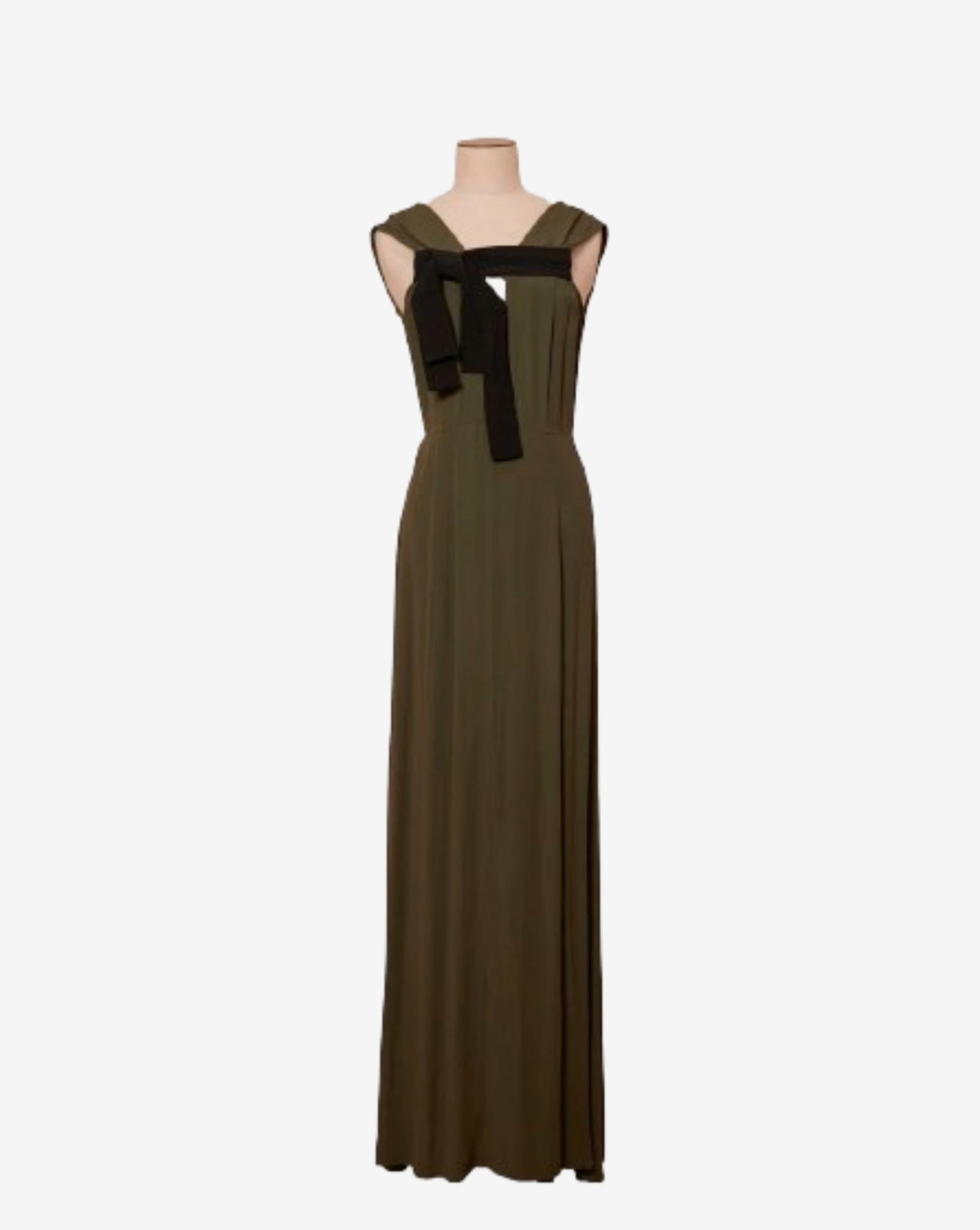 Khaki Bow Dress