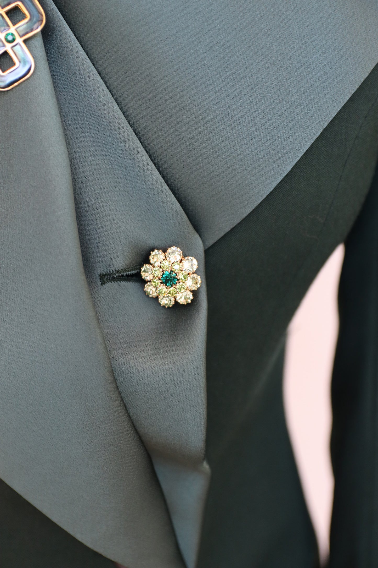 Y Project Green Satin Blazer