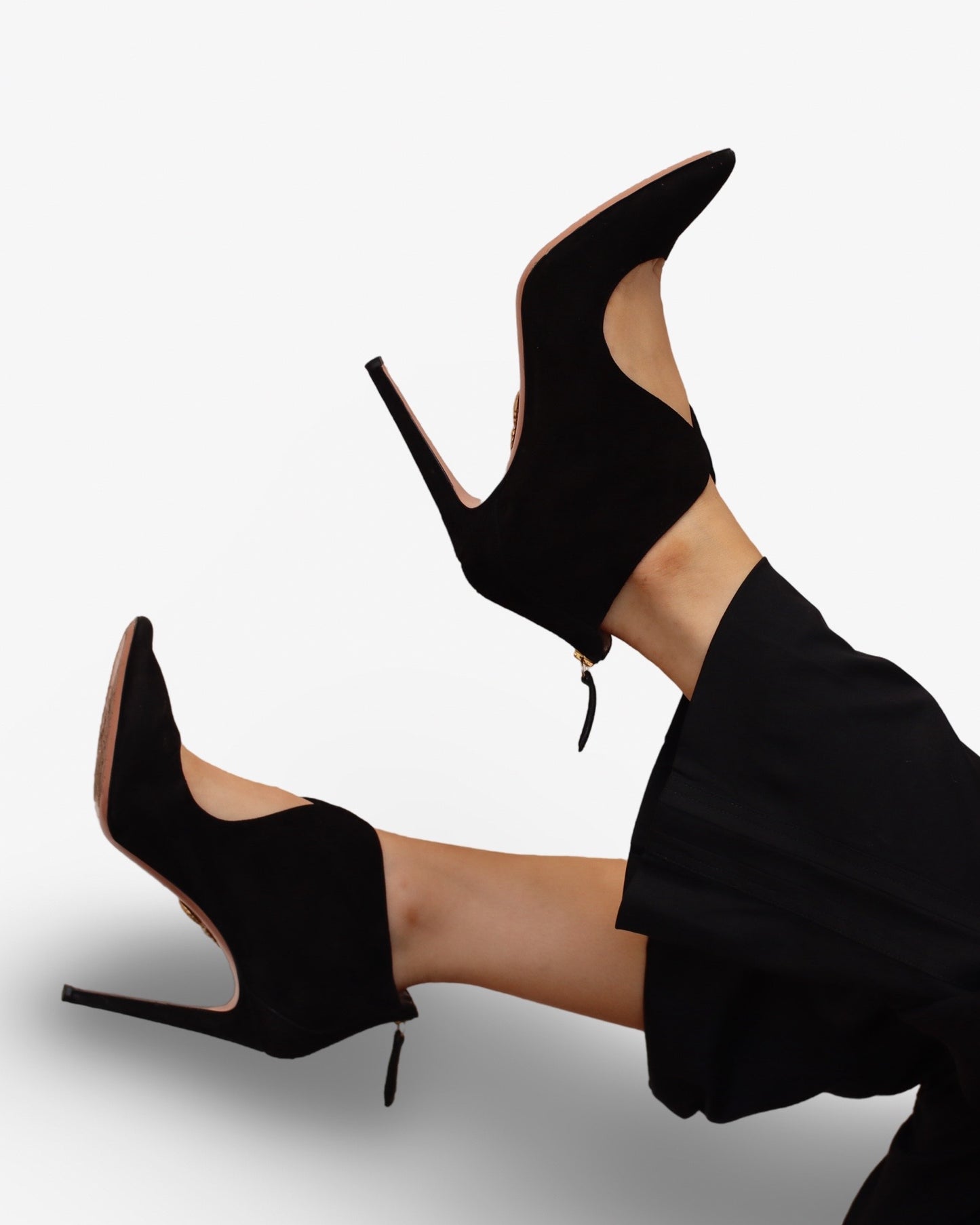 Aquazzura Black Suede Pumps