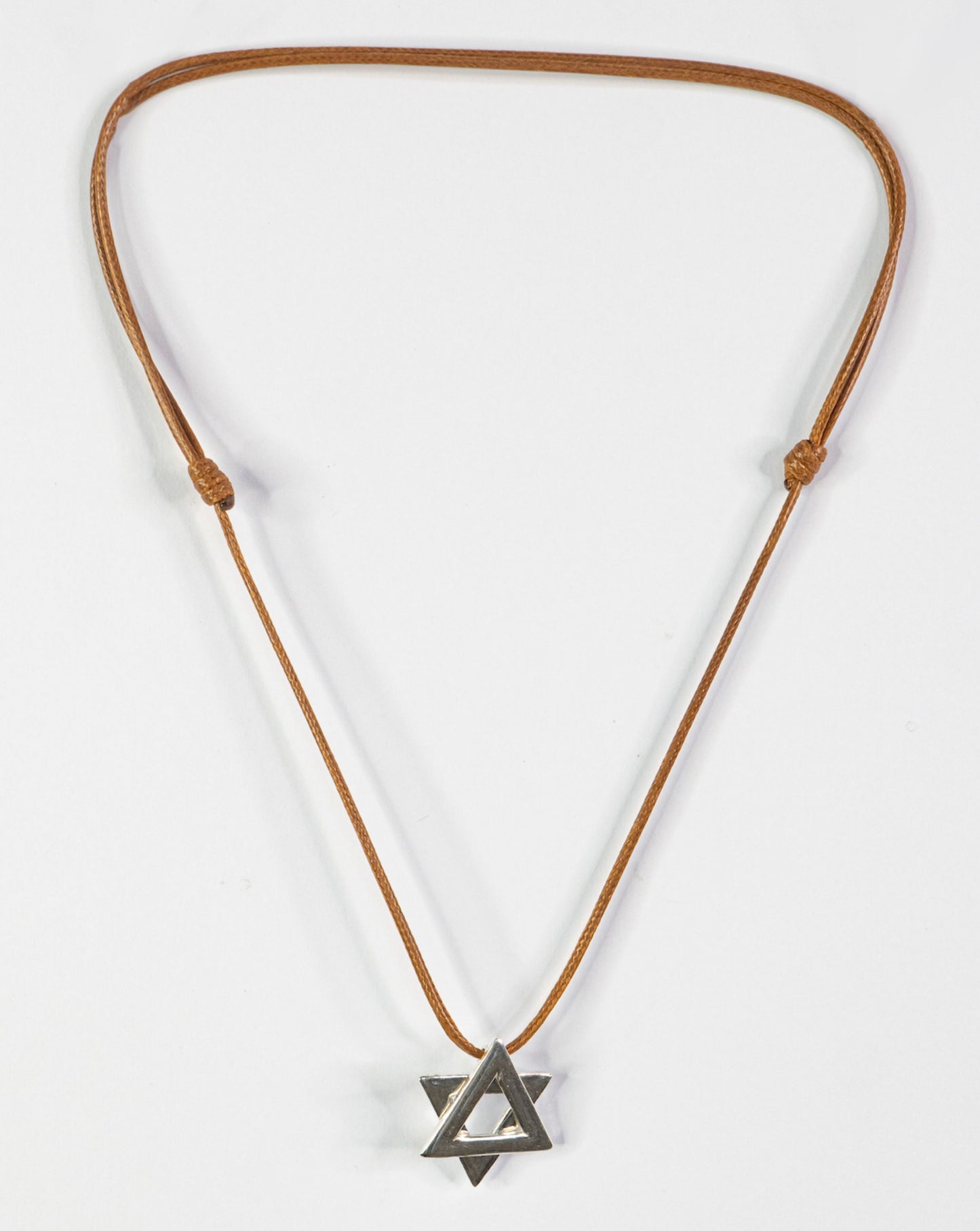 Large Silver Magen David Necklace