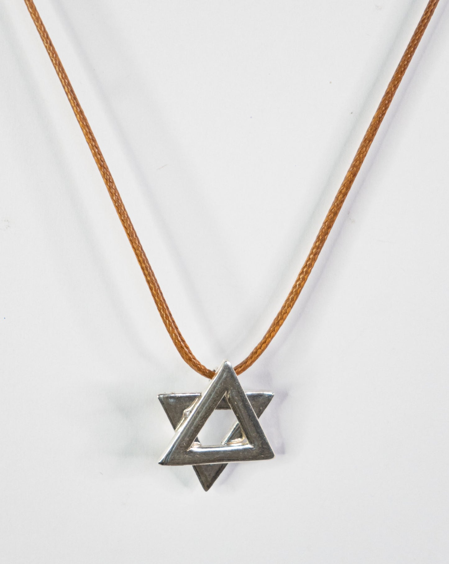 Large Silver Magen David Necklace