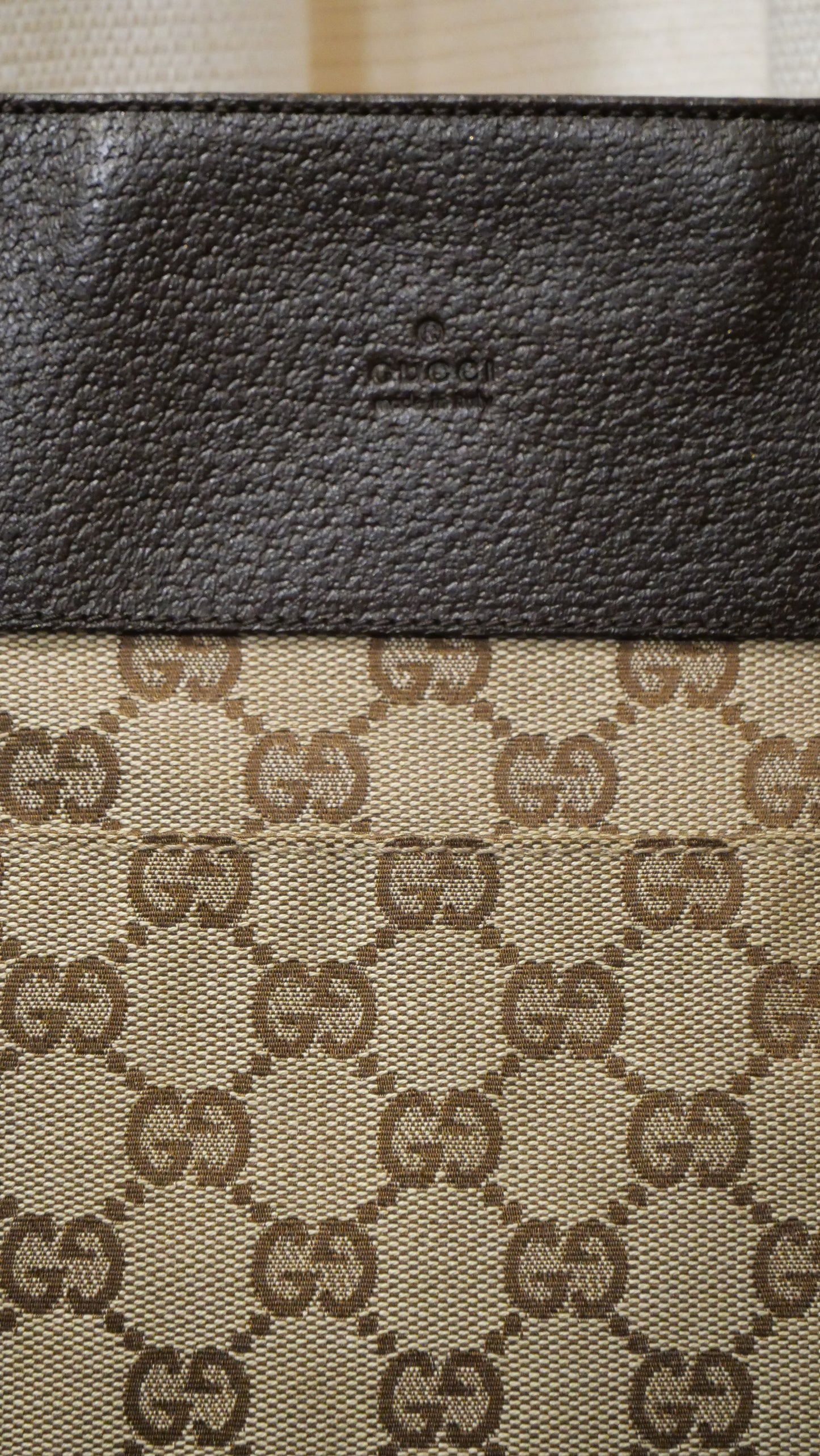 Gucci Monogram Messenger Crossbody Bag