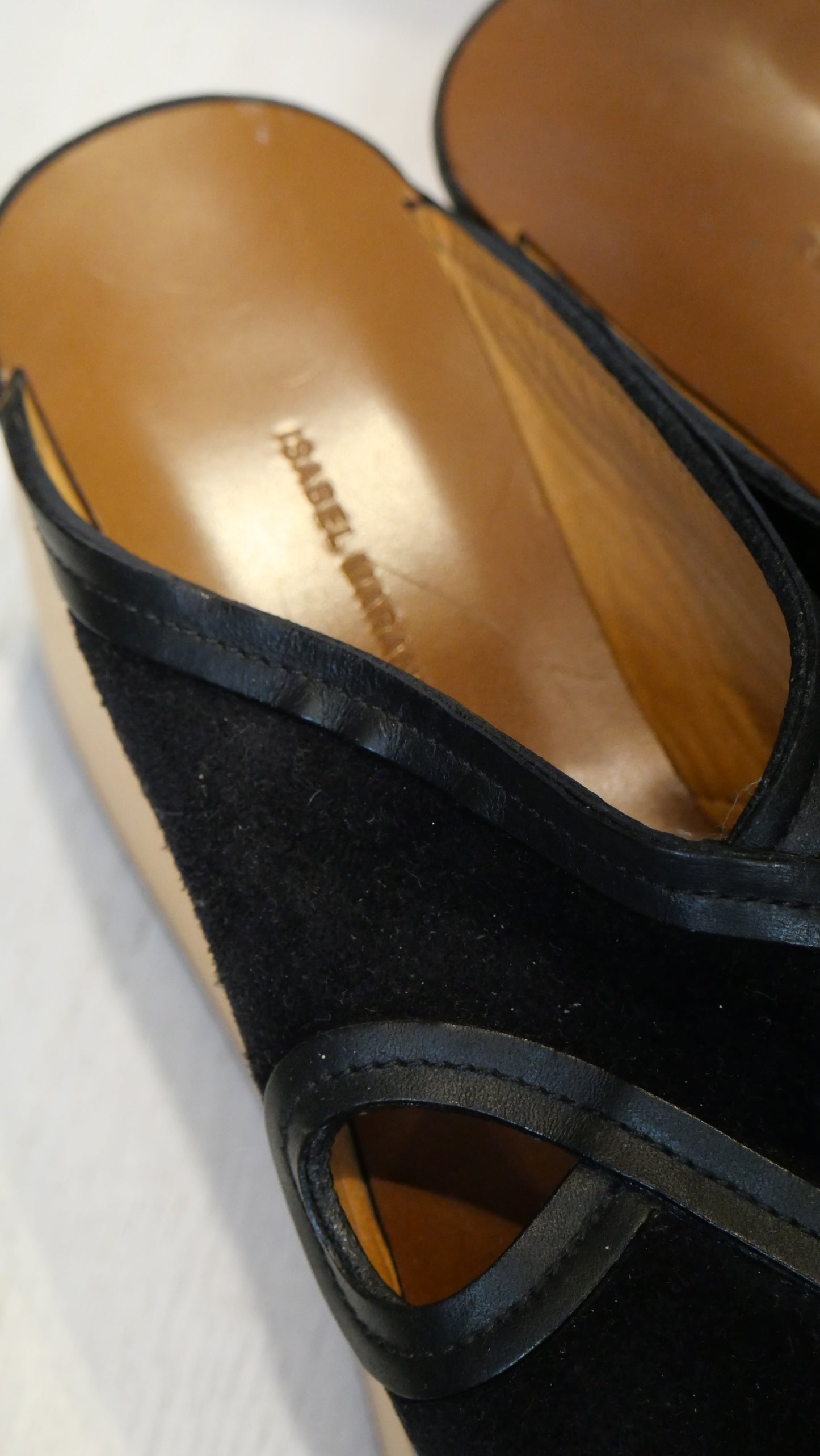 Isabel Marant suede sabot black
