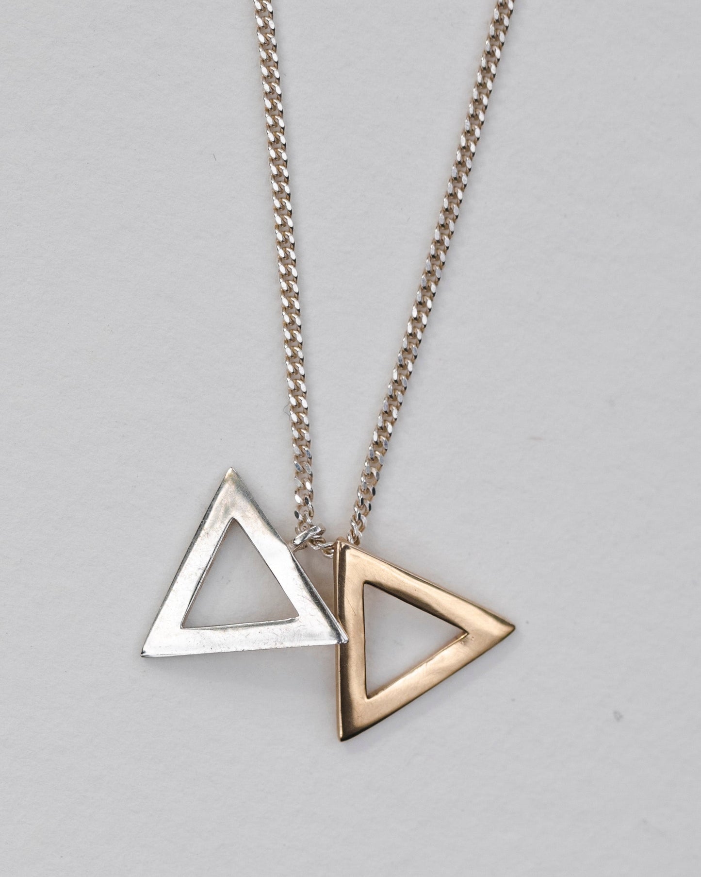 Small Gold & Silver Magen David Necklace