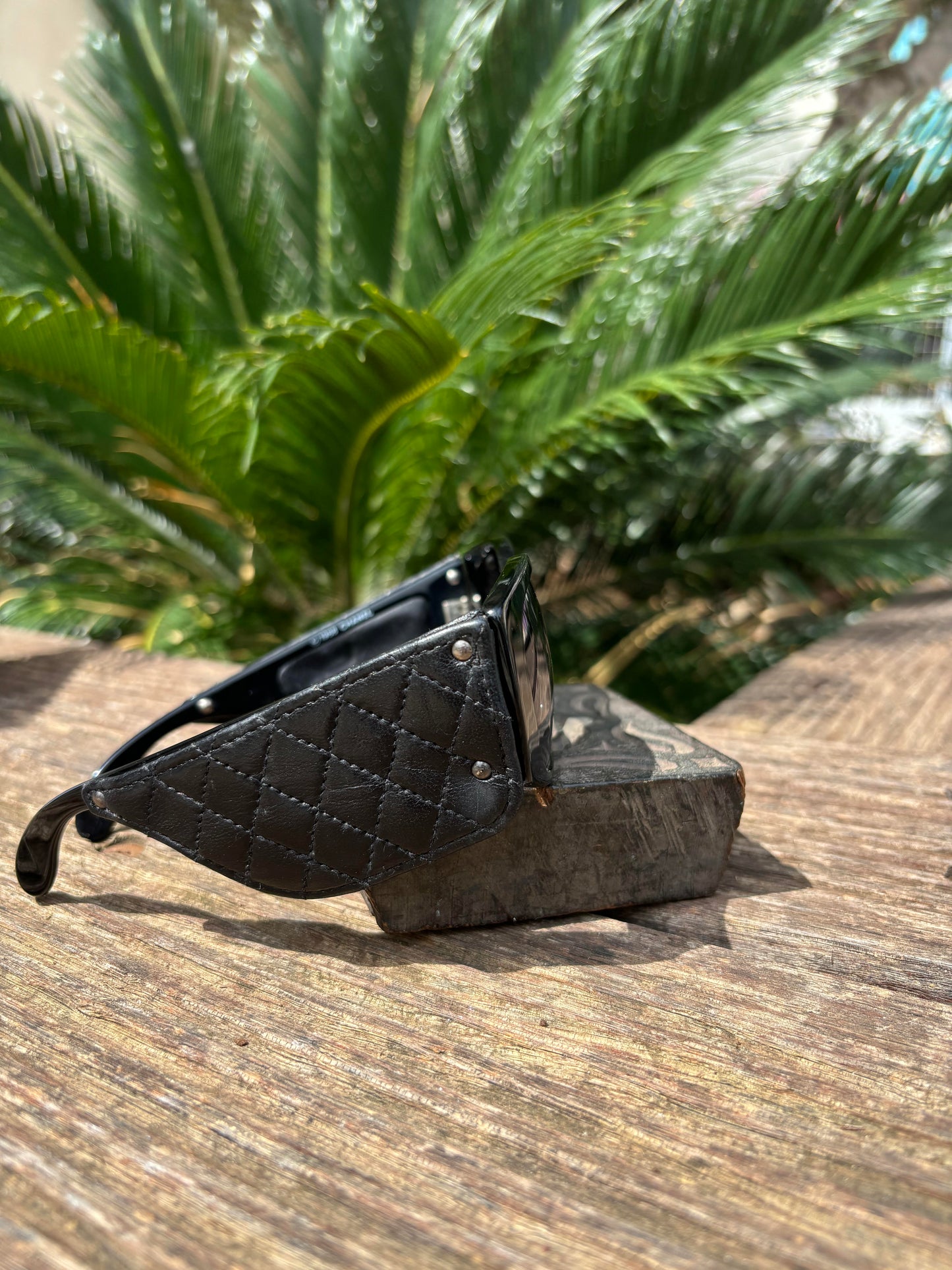 Chanel Rare Vintage 1988 Quilted Lambskin Sunglasses