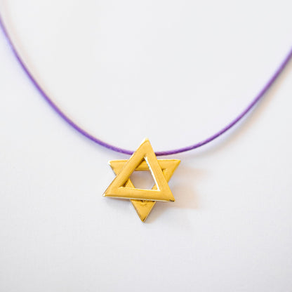 Large Gold Magen David Necklace