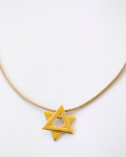 Large Gold Magen David Necklace