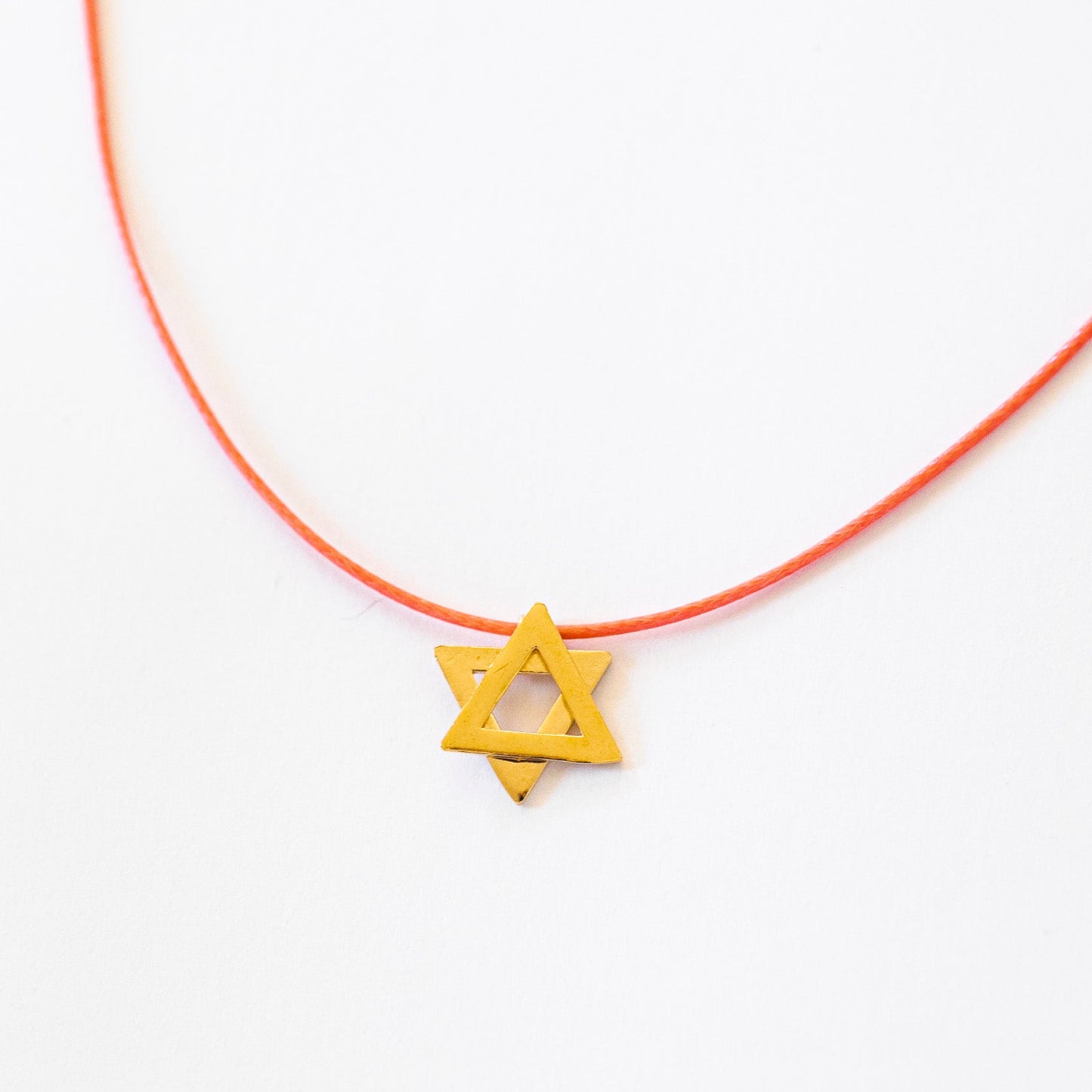 Small Gold Plated Magen David Necklace