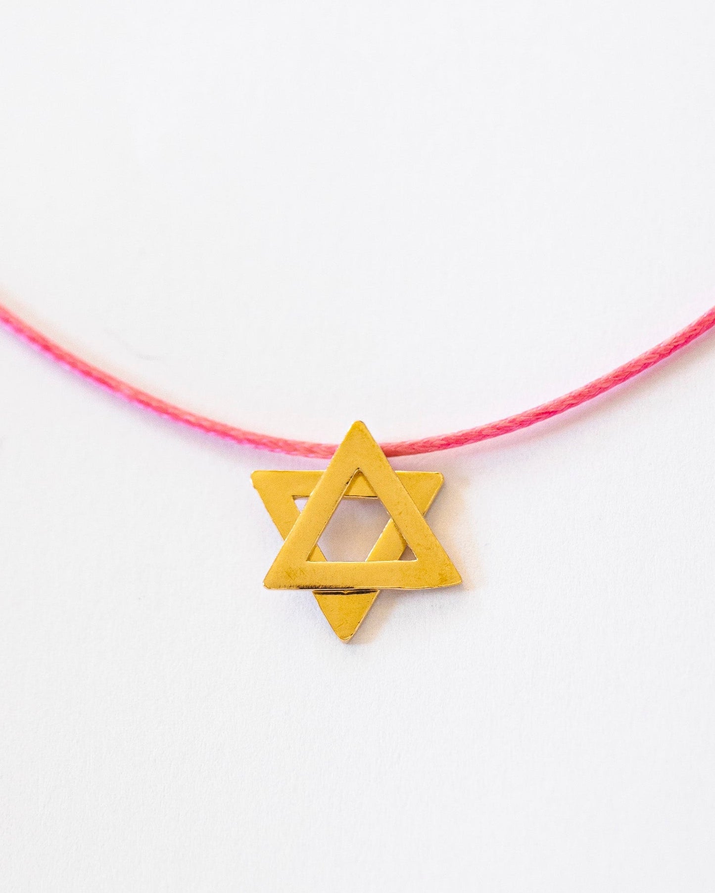 Small Gold Plated Magen David Necklace