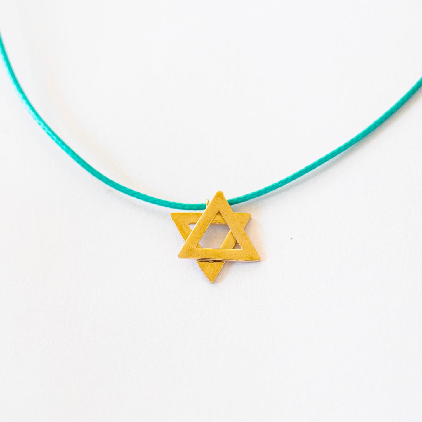 Small Gold Plated Magen David Necklace