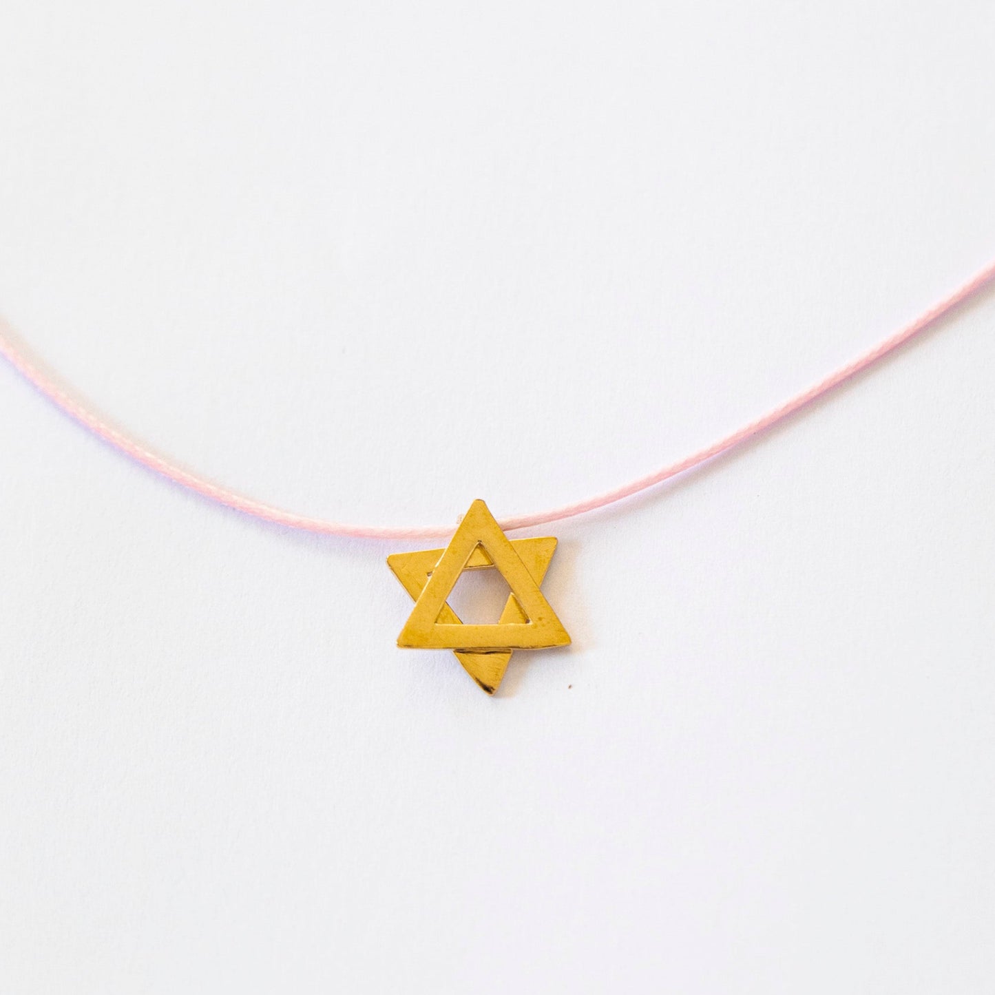 Small Gold Plated Magen David Necklace