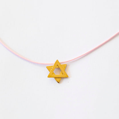 Small Gold Plated Magen David Necklace