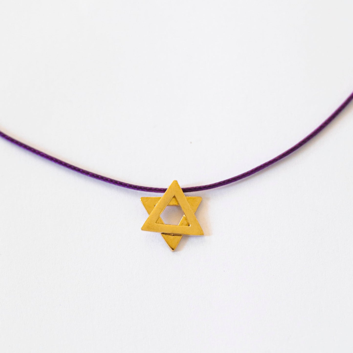 Small Gold Plated Magen David Necklace