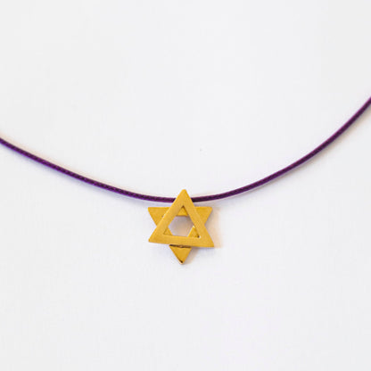 Small Gold Plated Magen David Necklace