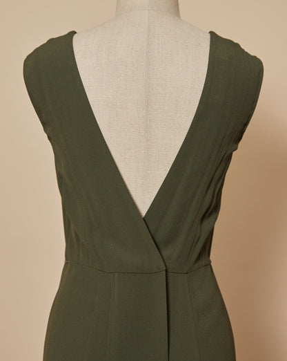 Khaki Bow Dress