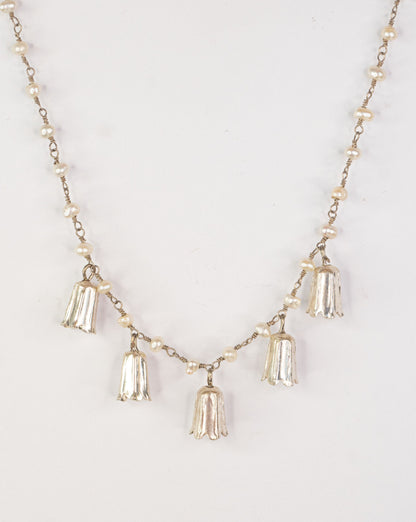 Holly Flower Silver Necklace
