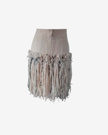 Ivory Tweed Skirt
