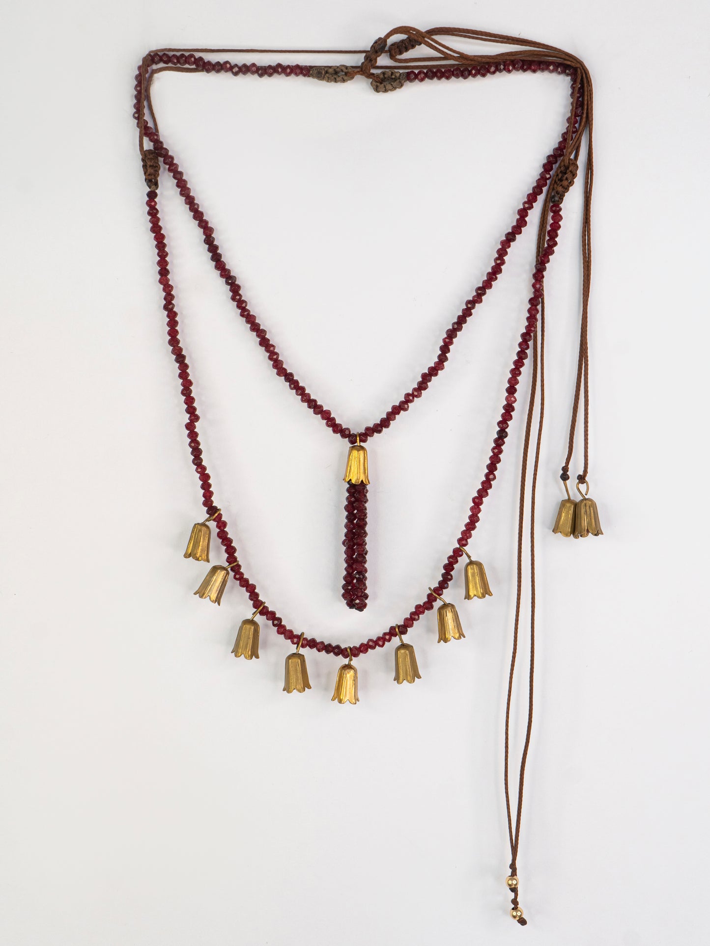Holly Multi Flower Grenat Necklace
