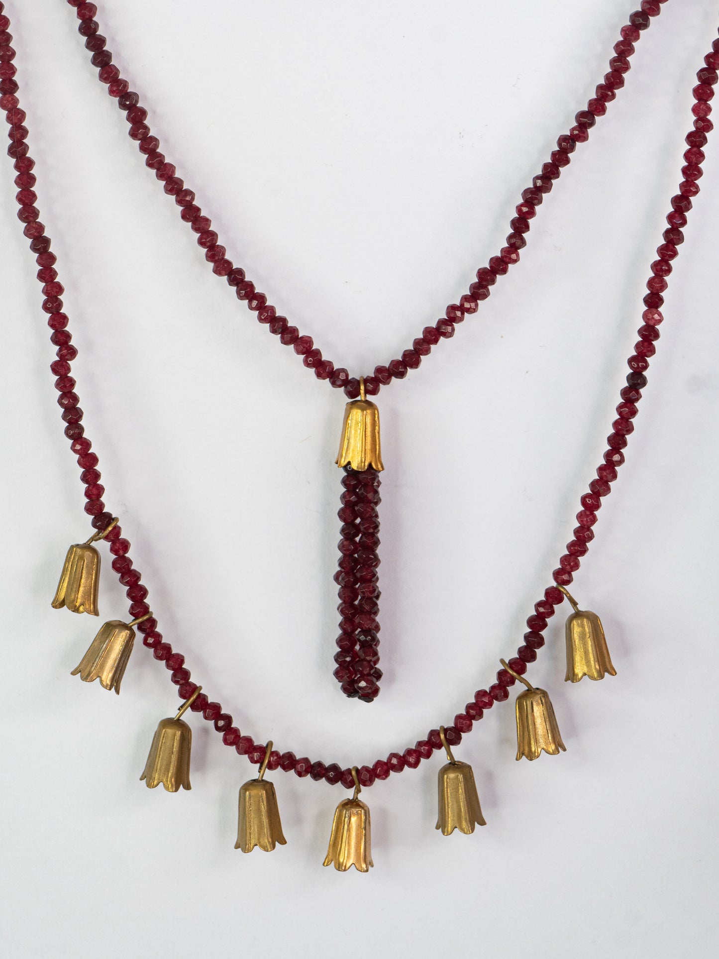 Holly Multi Flower Grenat Necklace
