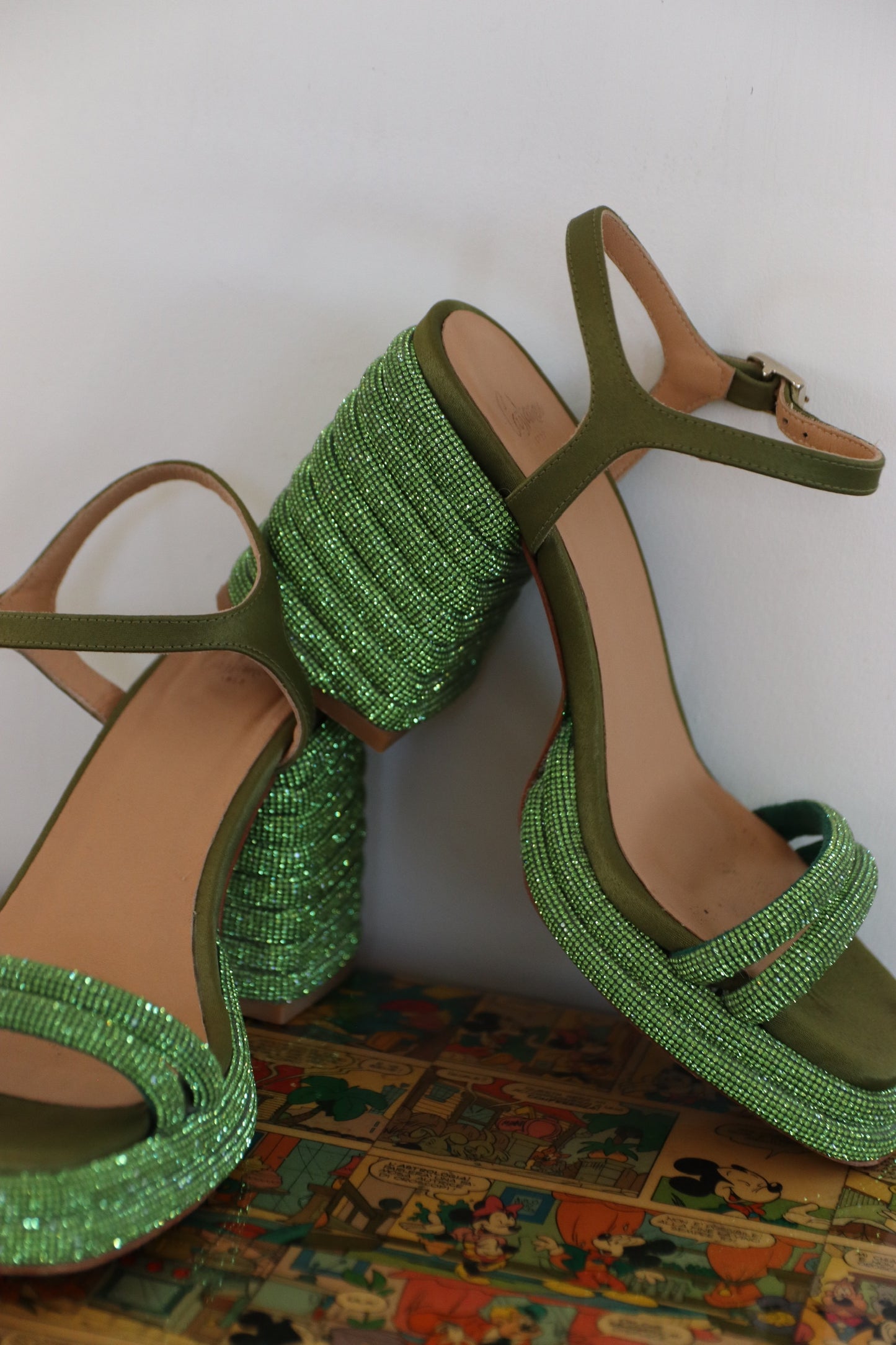 Castaner slingback sandals green