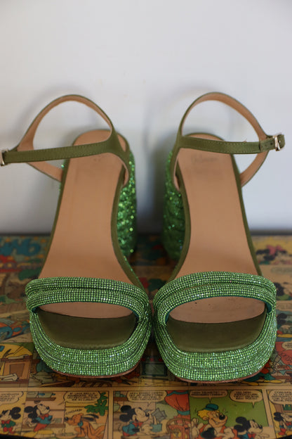 Castaner slingback sandals green