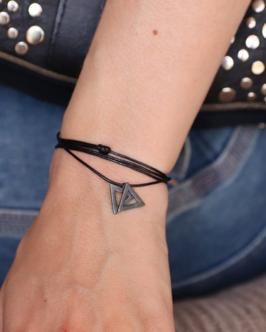 Small Black Silver Magen David