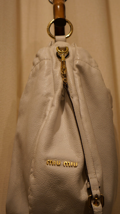Miu Miu Bamboo Handle Leather bag