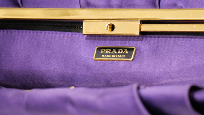 Prada Clutch Purple Satin
