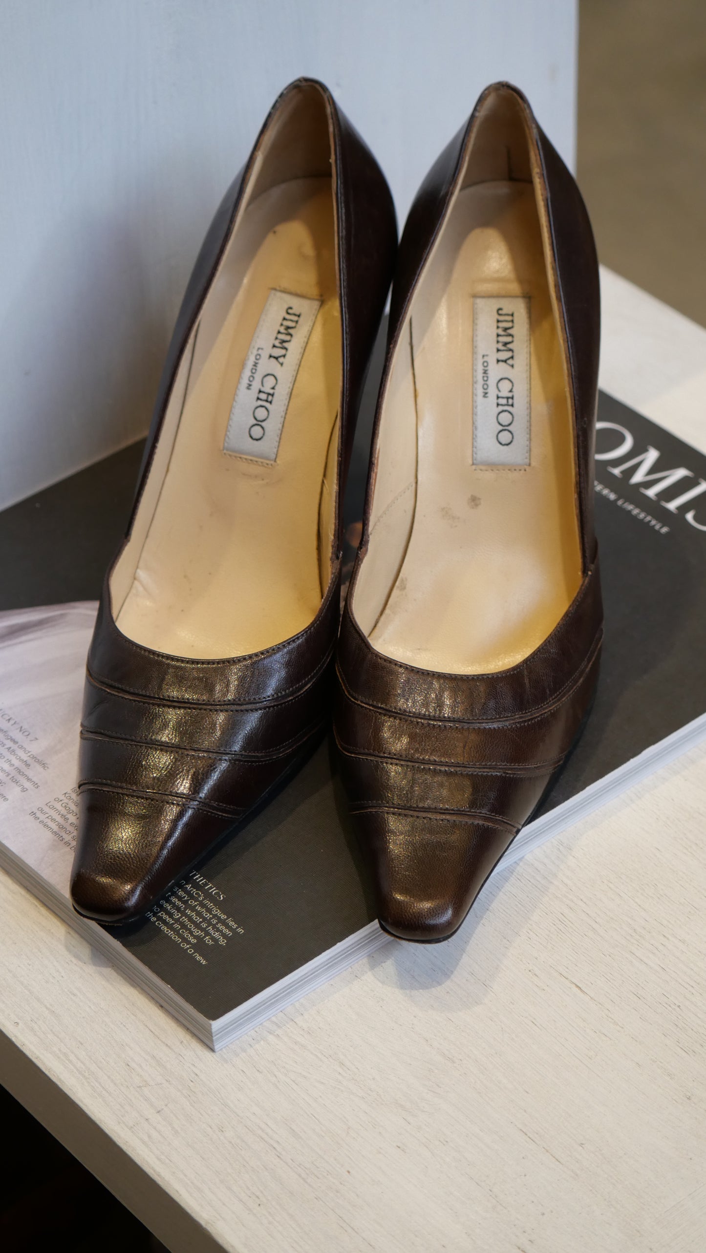 Jimmy Choo brown pumps