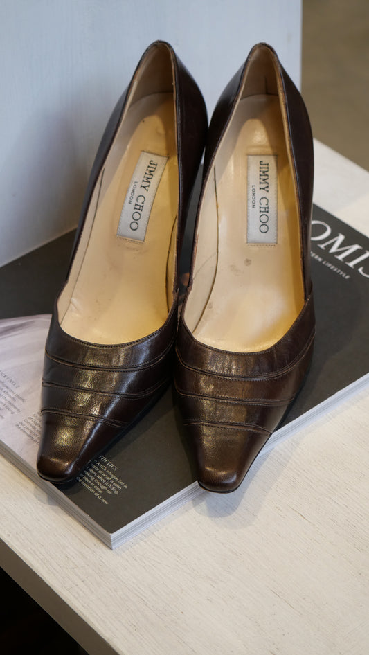 Jimmy Choo brown pumps