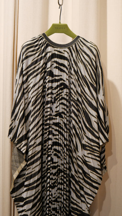 Gucci zebra-print metallic gown