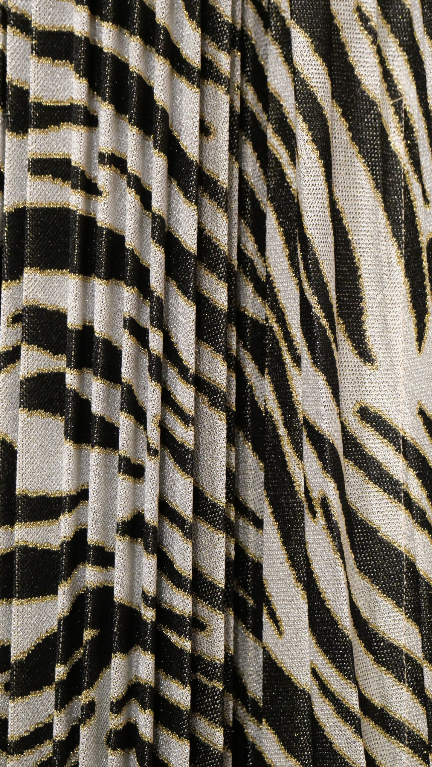 Gucci zebra-print metallic gown