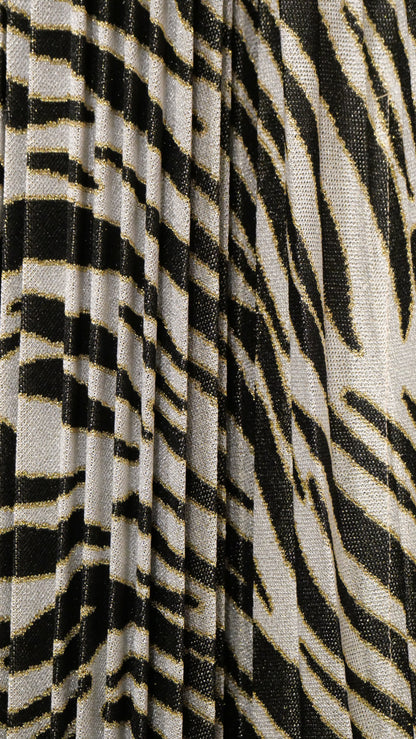 Gucci zebra-print metallic gown