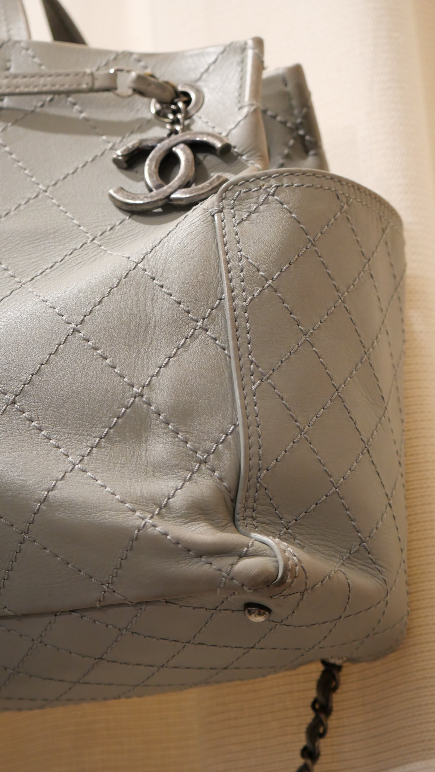 Chanel Grey Bag with chain Strap