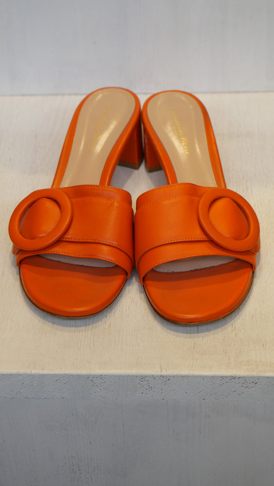 Gianvito Rossi Venezia mules orange