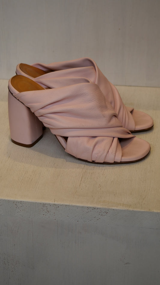 Forte Forte leather mules soft pink