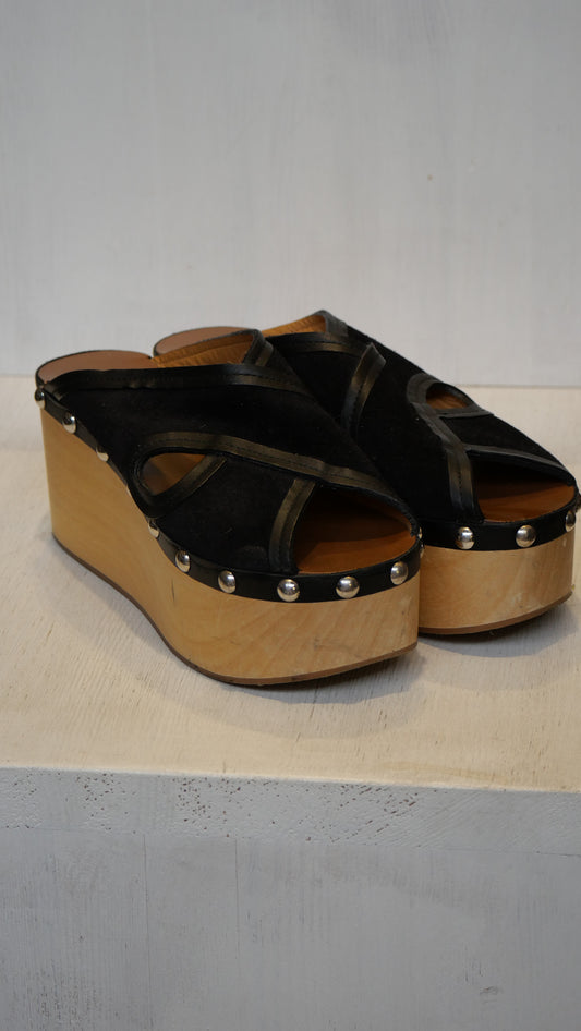 Isabel Marant suede sabot black