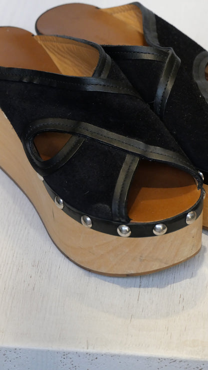Isabel Marant suede sabot black