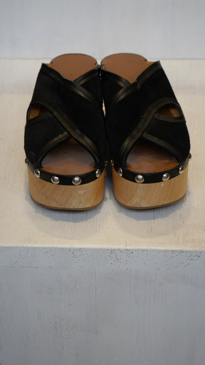 Isabel Marant suede sabot black