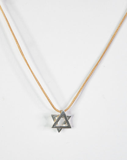 Small Silver Magen David Necklace