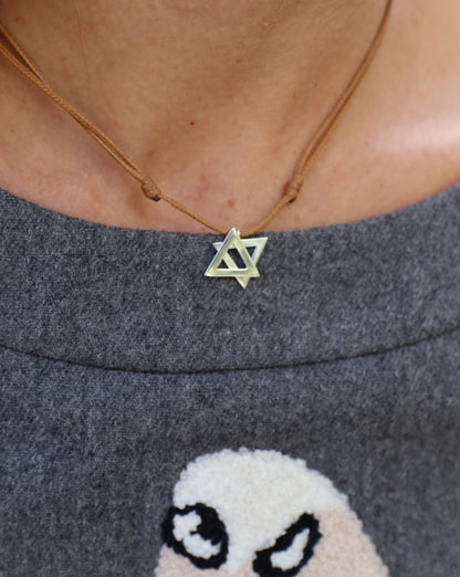 Small Silver Magen David Necklace
