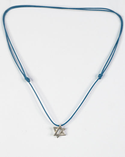 Small Silver Magen David Necklace