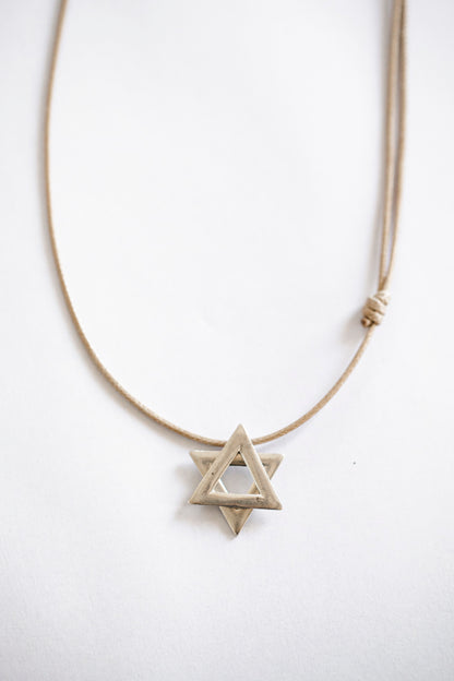 Small Silver Magen David Necklace
